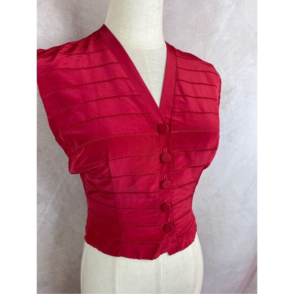 Vintage 1940s 1950s Pink Button Front Blouse Koret California - Picture 3 of 6